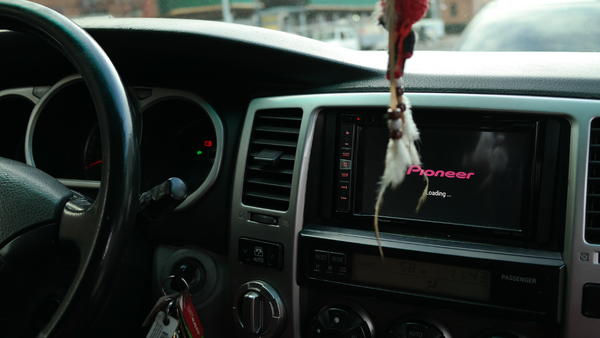 pioneer Avic  nex ..with pioneer 6985 4 way speakers all around  installed black custom rug and new grey headliner
