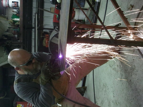 plasma cutting power stance.
