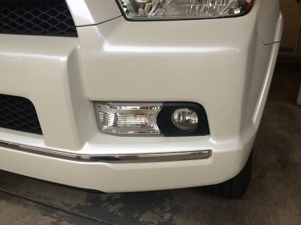 Plasti dipped fog light covers