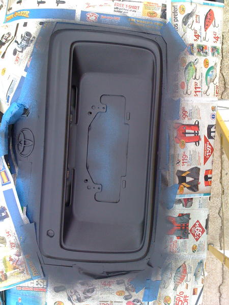 Plasti Dipped the License plate frame