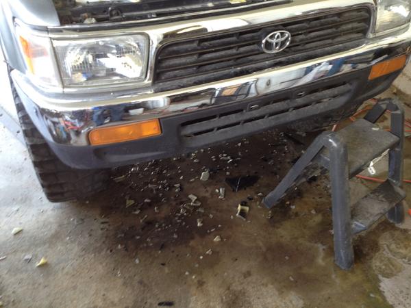 Plastic and water everywhere... Will need more parts now... YEA... LOL