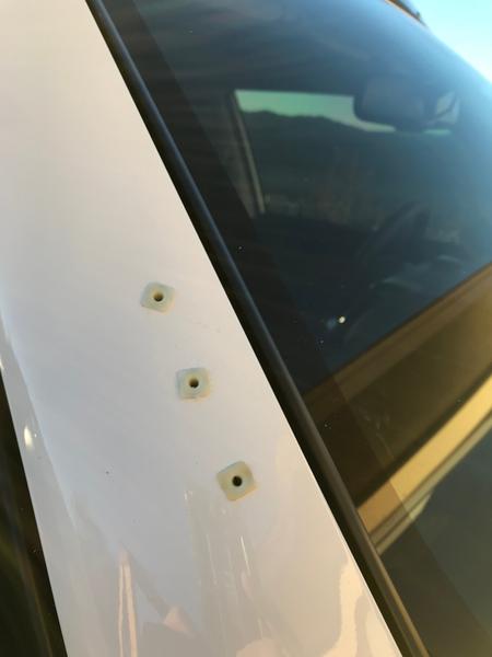 plastic inserts w/a little RTV added