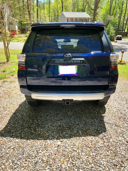 Plastidip gunmetal on read badge.