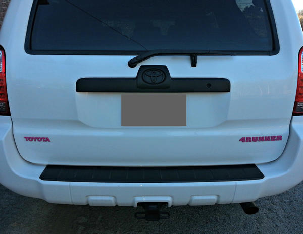 Plastidip - Wanted to have the Toyota emblem Pink but I didn't want to pry it off.. Trying to tape off with Plastidip is a PITA so if anyone has any s