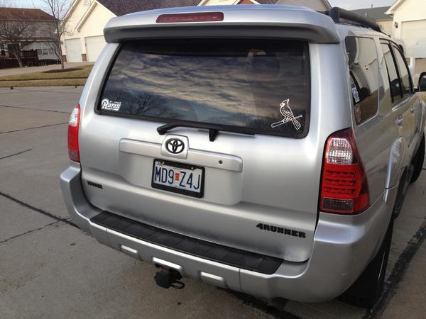 Plastidipped emblems on rear