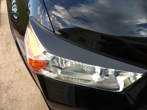 Plastidipped Headlights to prevent UV damage