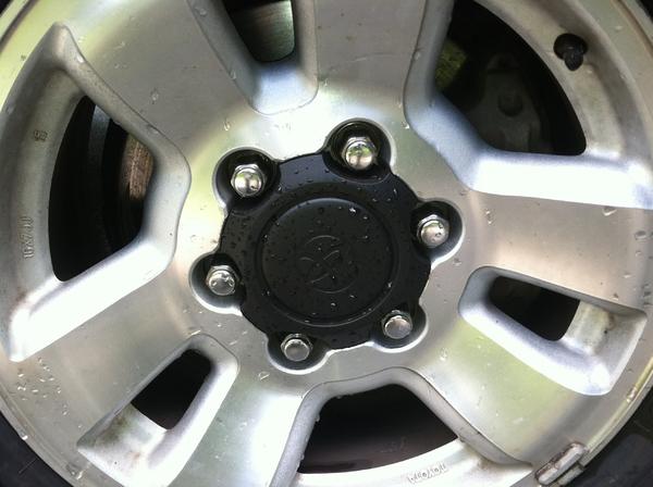 Plastidipped wheel caps.