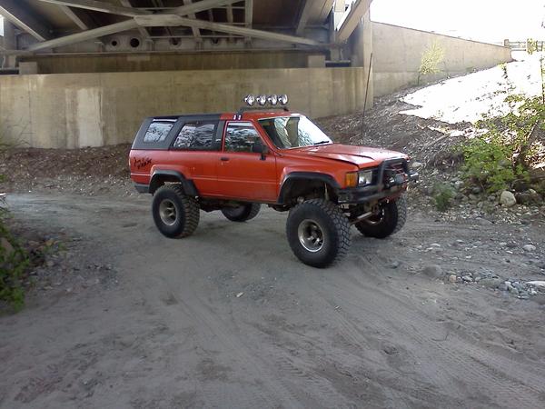 Posing under a bridge