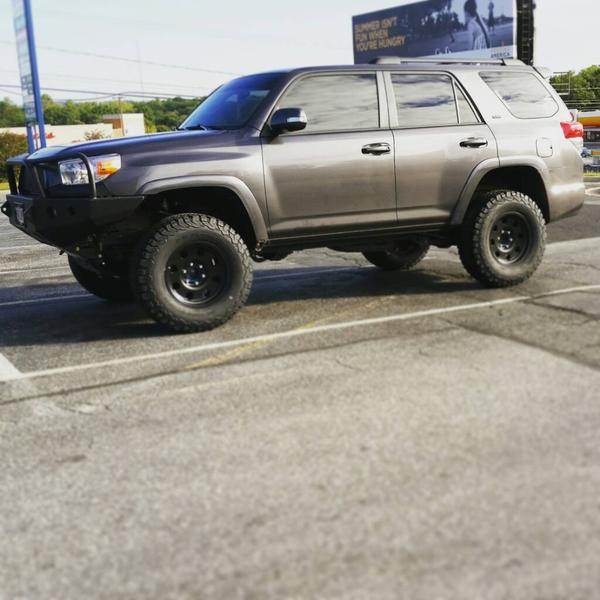 Post lift real tires
