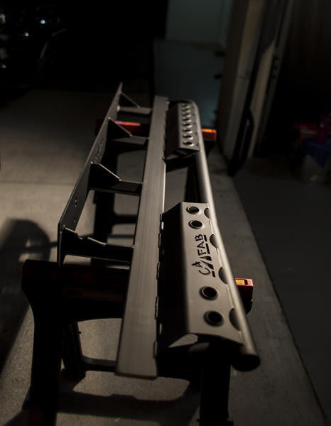 primer coat drying on our new C4 Fab Rock Sliders