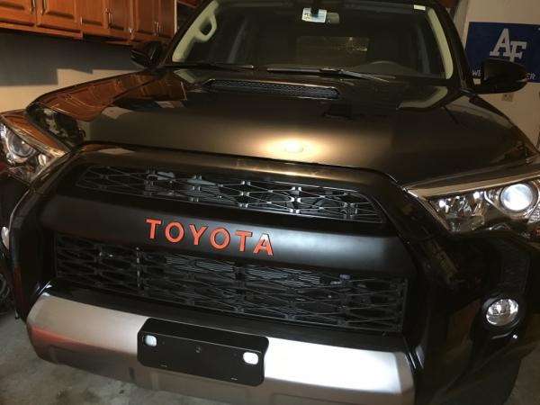 Pro Grill installed with the Orange outline.  More like this to come