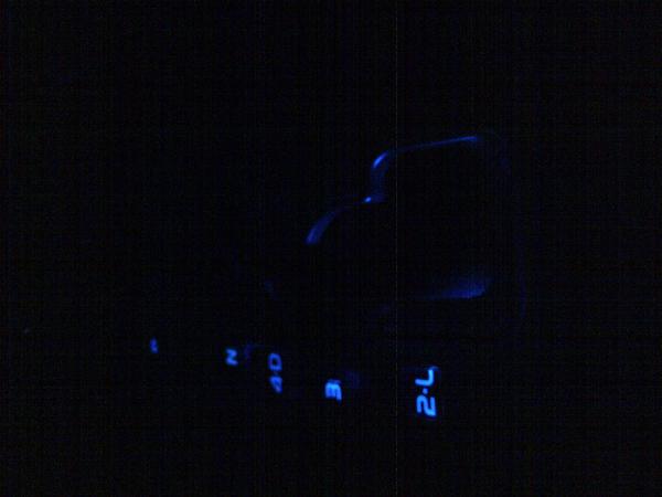 Put in blue LEDs for the shifter and the cup holders. Hard to see in the picture, but the blue gives a nice ambient glow inside the gated shiter regio
