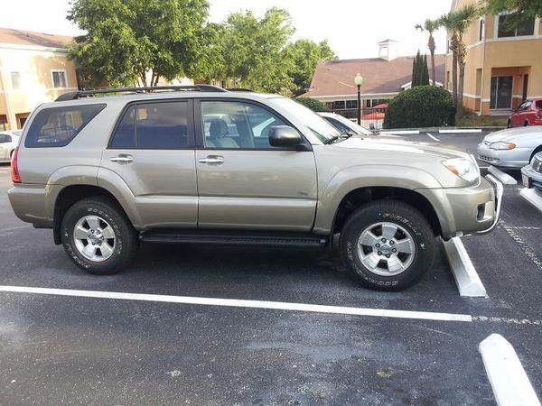 Put new tires and billies on to level it out.