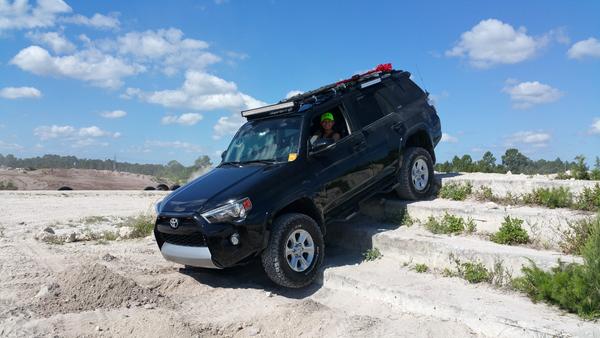 Putting the lift and KO2's to work on some fairly wicked steps