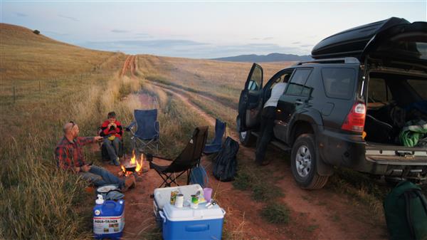 Random trail campsite in WY