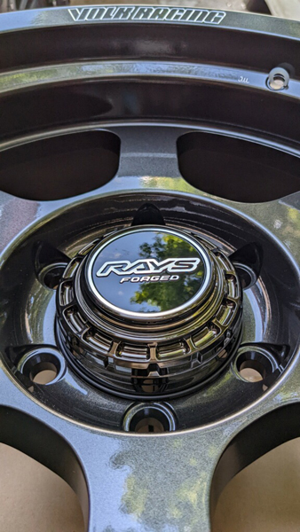 Rays engineering black chrome center caps