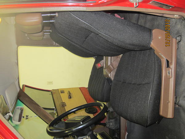 re-upholstered original seats