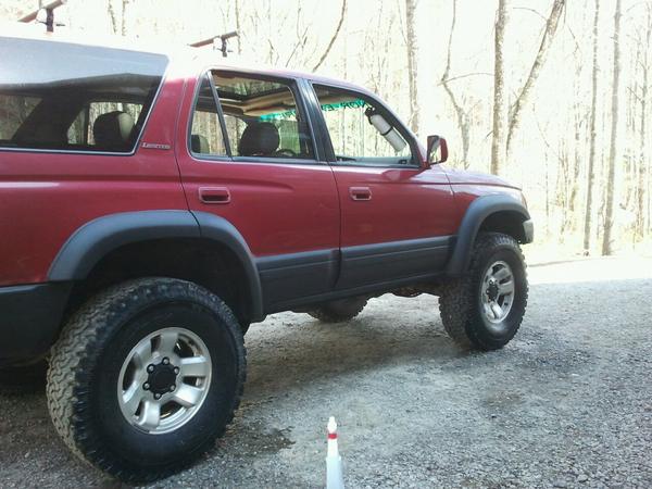 rear bumper, fender flares and trim painted flat black
