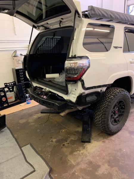 Rear bumper install.