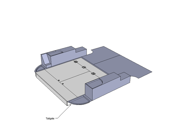 Rear, seats down w/cargo box