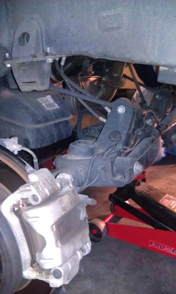 rear springs and bump-stops removed