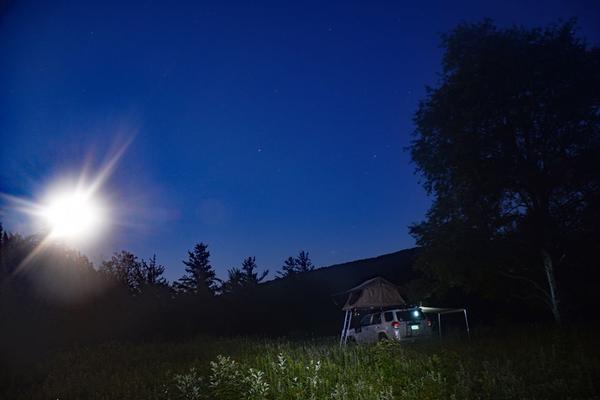Remote camping, Vermont