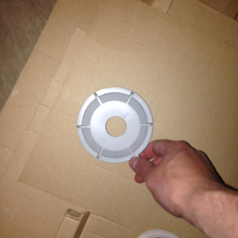 Remove Dust Cover and Drill Hole (I ordered backups from a Toyota dealer just to have on hand, $30)