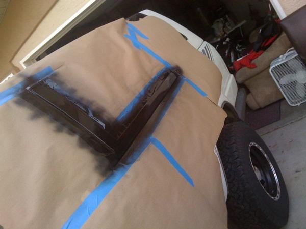 Repainted side window sills