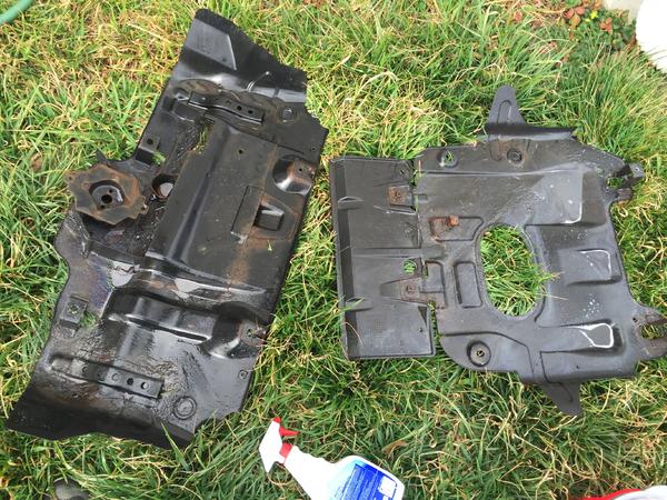Restoring stock skid plates
