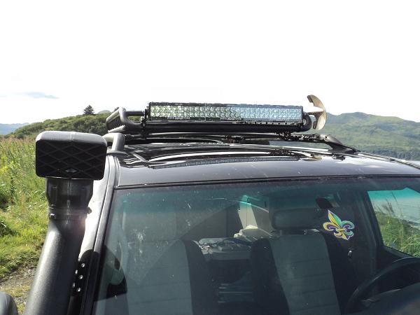Rigid Industries 30 inch LED light bar, way brighter than i imagined.