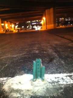 Road Hazard in Lot B of M&T Bank Stadium, Baltimore. Took out my stock rubber sidewall while leaving the lot after the Ravens v Cardinals game. And No