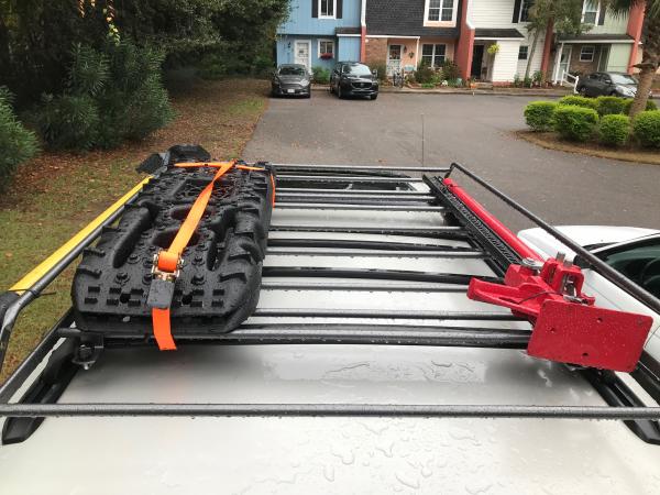roof rack off amazon - $50
High lift jack off harbor freight - $40 (coupon)
Traction boards off amazon - $80