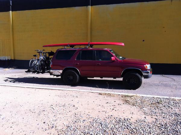 Ruby loaded down, headed to San Diego for a week.  True utility vehicle.