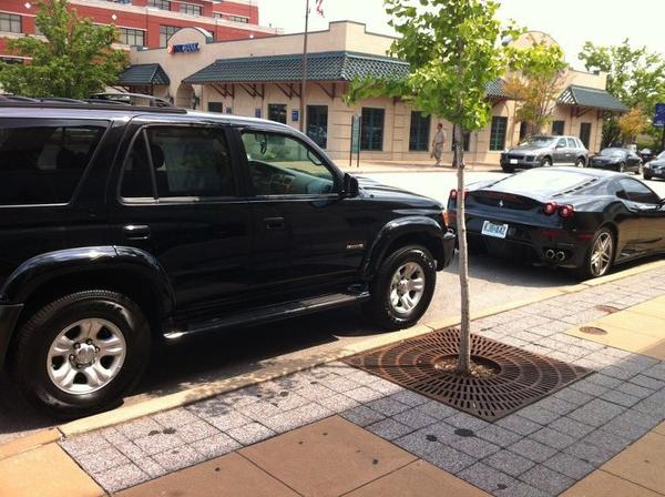 saw this in town, couldn't help but to take a picture! 2 of life's finest cars, side by side