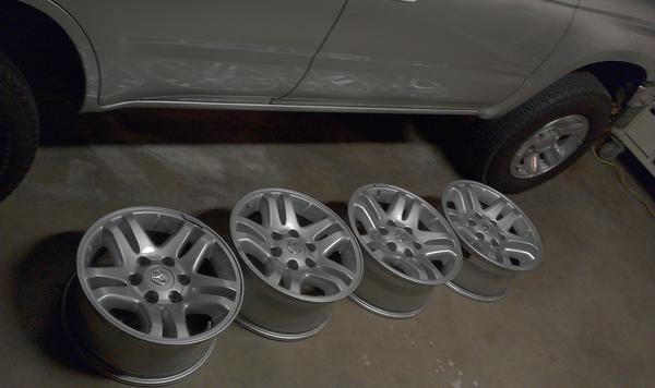 Scored them on Dallas Craigslist with center caps and lugs for $125!!!