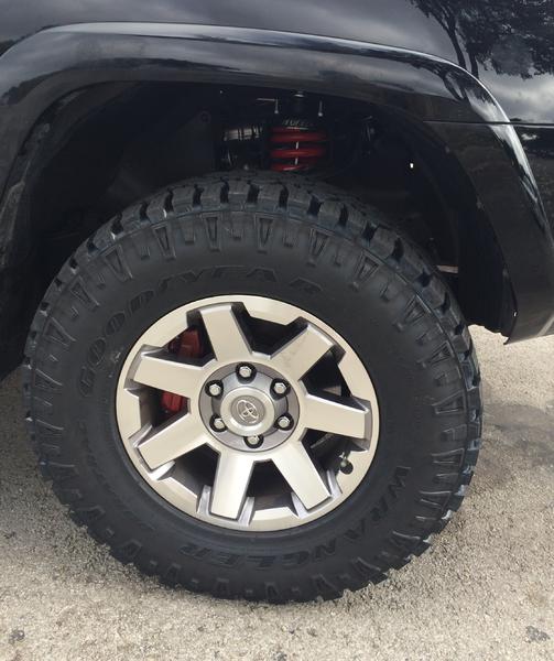 Scored these Trail edition Wheels for $300 off craigslist.  The TRD Pro wheels the guy bought looked great on his TE. I got his wheels for the cheap.