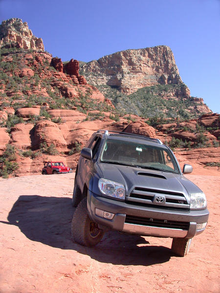 Sedona, AZ Broken Arrow trail - rough and difficult in spots and watch out for the damn Pink Jeep tours. Lift is a must.