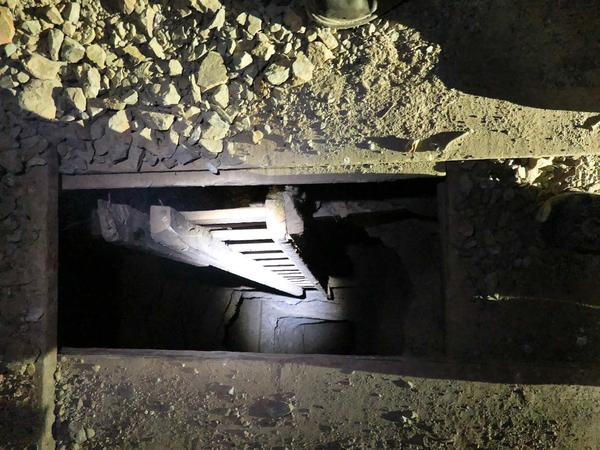 Seemingly bottomless shaft.