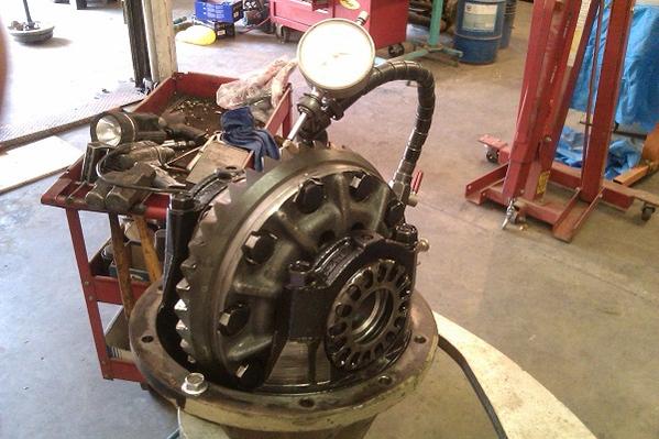 setting up the gears with the backlash guage