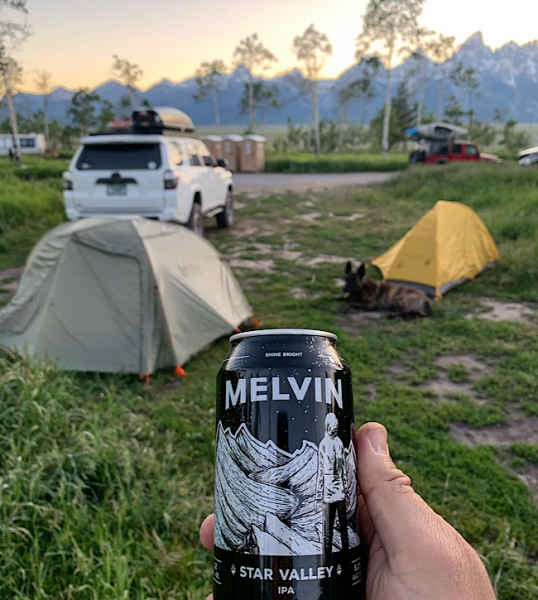 Shadow Mountain Campground, across the valley from Grand Teton