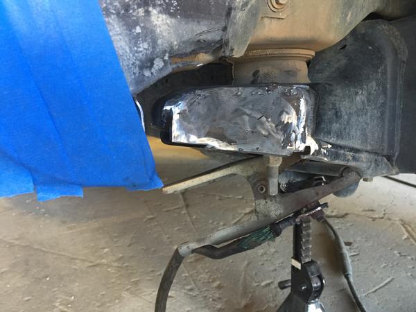 Shaved the weld. Prep' for rustoleum.