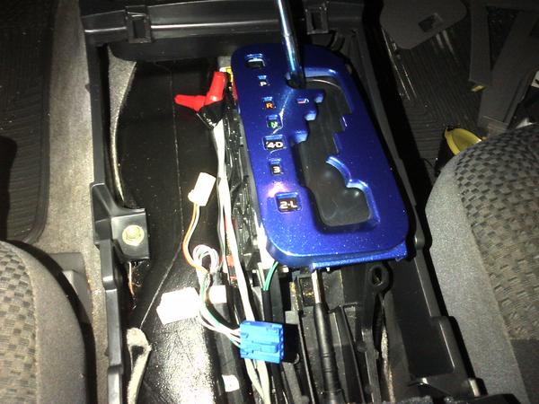 Shifter bezel/trim installed