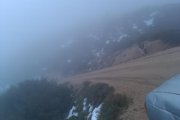 showy mountain tops, friends Ranger sticking out in picture