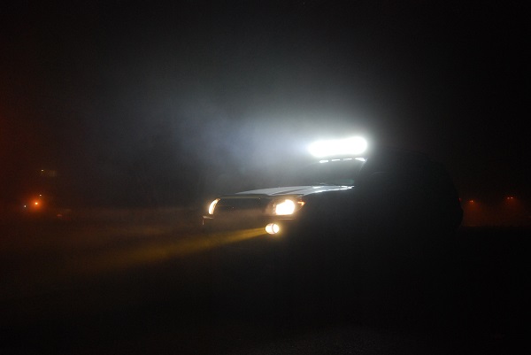 Shrockworks with PIAA Ion Crystal, Stock Headlight, and Auxbeam Spot/Flood Combo