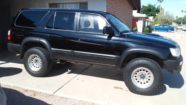 Side shot of bedlined flares.