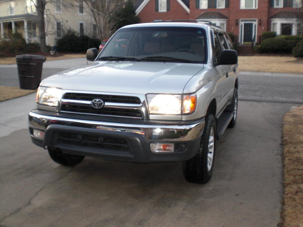 silver-blue xenon headlights