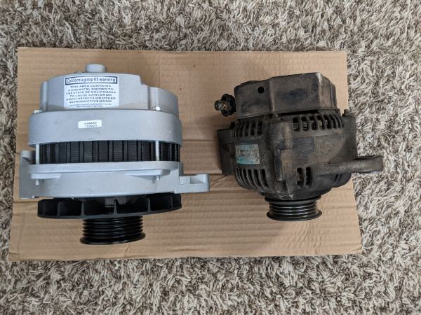 Size comparison from the top of the CS144 and the OEM Denso.