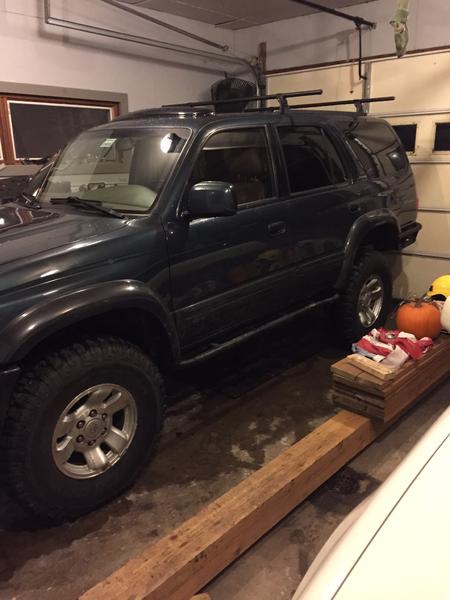 Sliders installed w/ three coats Rustoleum Berliner spray. Also swapped gears, 4.30's to 4.88's.
