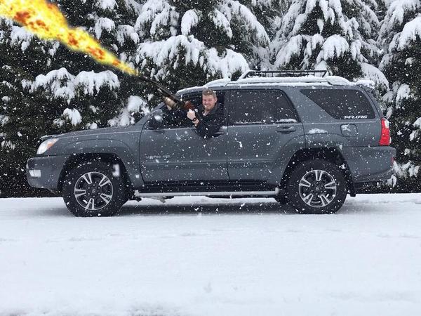 Snowy day with the Runner