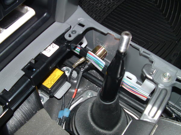 Socket installed. Wiring harness had to be strongly moved out of the way for socket to fit.
